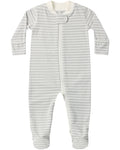 Quincy Mae Zip Long Sleeve Sleeper Footie - Cloud Stripe