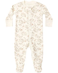 Quincy Mae Zip Long Sleeve Sleeper Footie - Floral Vine