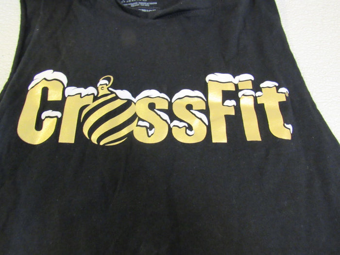 Reebok-Athletic-Tops-Black-with-Gold-Writing-Female-Adult-Size-S-Solid-314 4