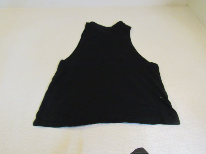 Reebok-Athletic-Tops-Black-with-Gold-Writing-Female-Adult-Size-S-Solid-314 5