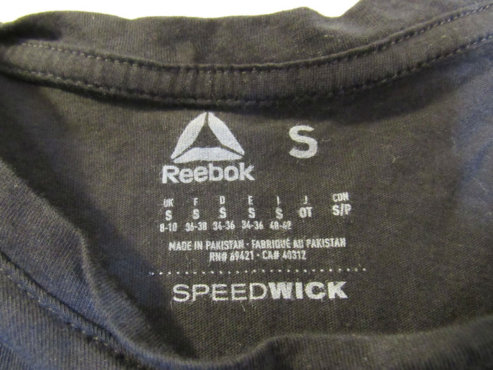 Reebok-Athletic-Tops-Black-with-Gold-Writing-Female-Adult-Size-S-Solid-314 6