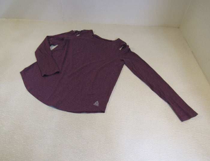 Reebok-Shirt-Plum-Open-Shoulder-Design-Female-Adult-Size-M-Solid-366 1