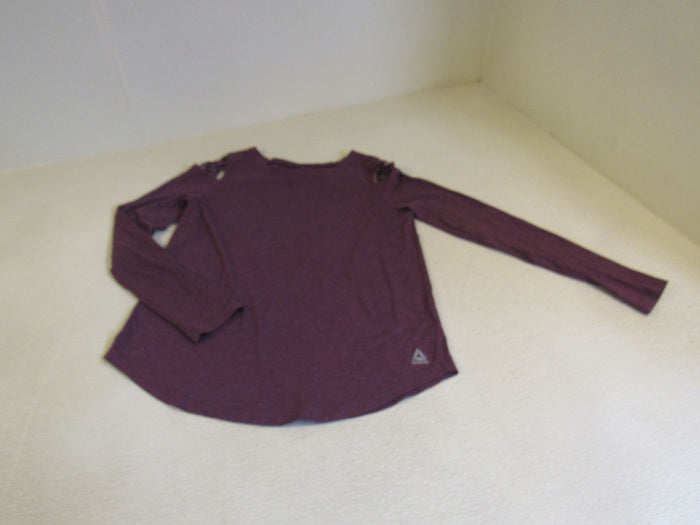 Reebok-Shirt-Plum-Open-Shoulder-Design-Female-Adult-Size-M-Solid-366 3