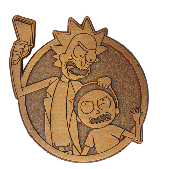Rick and Morty Gold Noog Enamel Pin *LAST CHANCE*