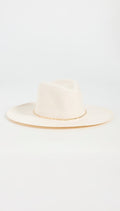 RISSA TRAVELER HAT IN WHITE/GOLD