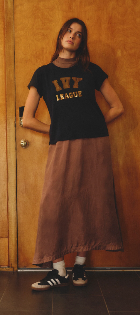 ROLLED SLEEVE TEE - IVY LEAGUE IN DEEP NAVY