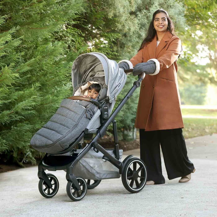 Romer® Winter Kit for Tura™ Stroller, Water-Resistant Footmuff and Mittens, Peppercorn