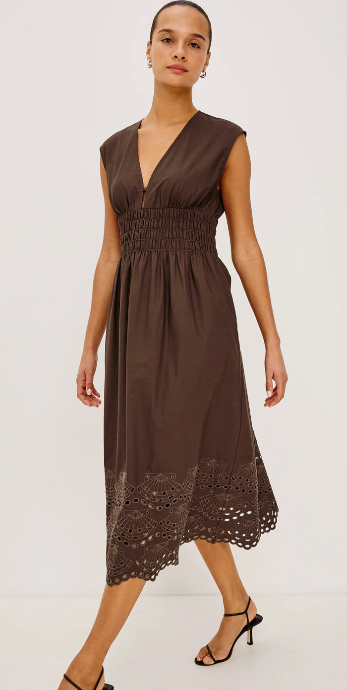 ROXANNE DRESS IN ESPRESSO