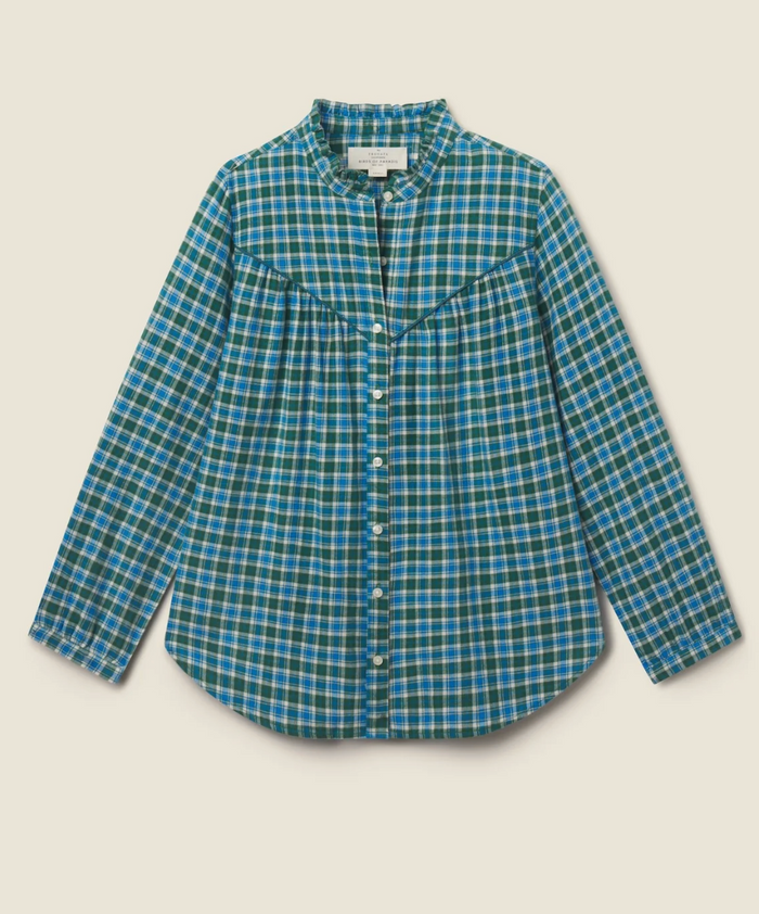 RUTH SHIRT IN FOGLINE PLAID