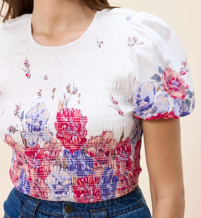 RYA TOP IN CAMELLIA PRINT