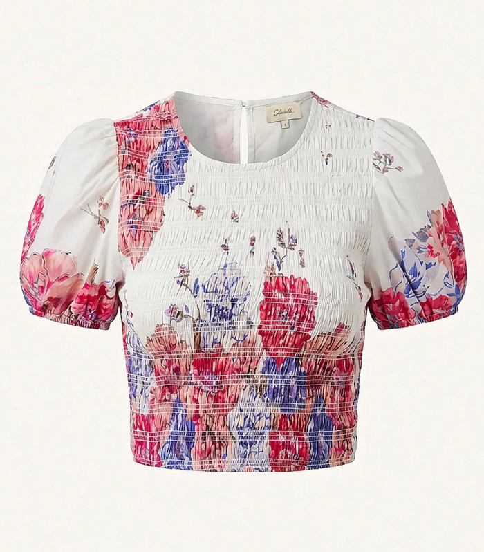 RYA TOP IN CAMELLIA PRINT