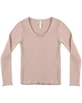 Rylee and Cru Ribbed Long Sleeve - Rosewood