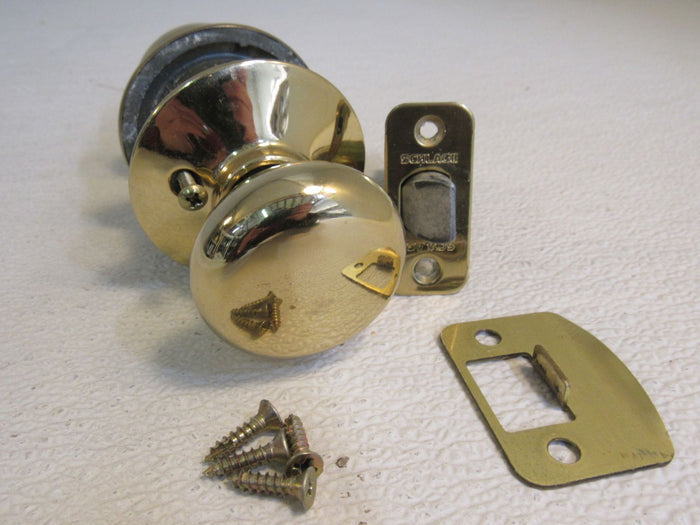 Schlage-Door-Knob-Passage-Polished-Brass-540 4