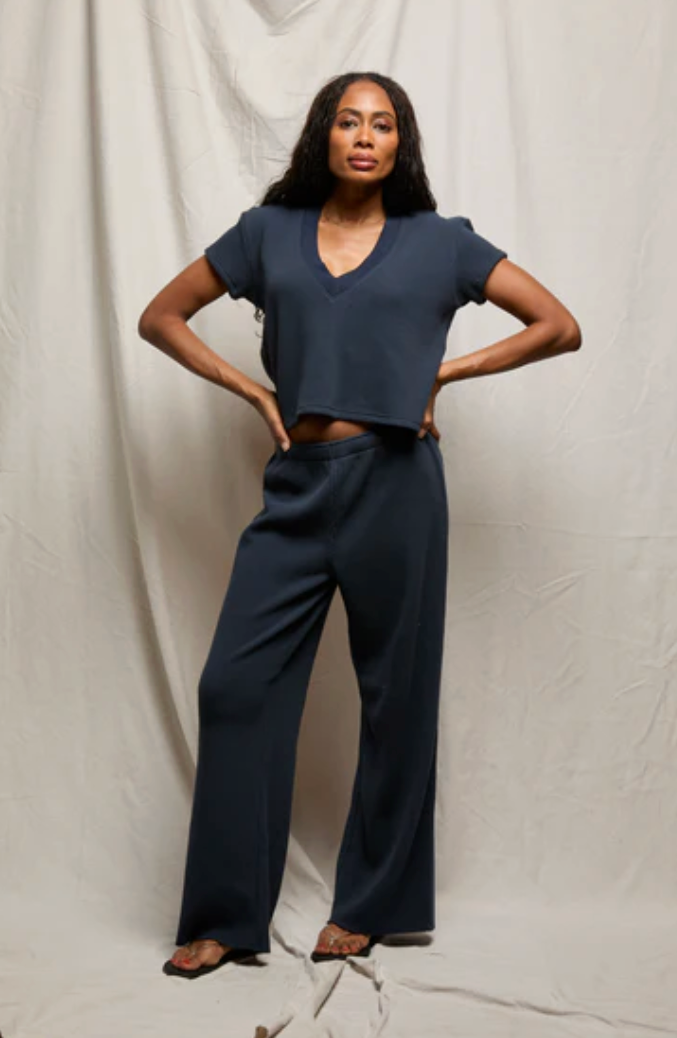 SHANE WAFFLE PANTS IN NAVY