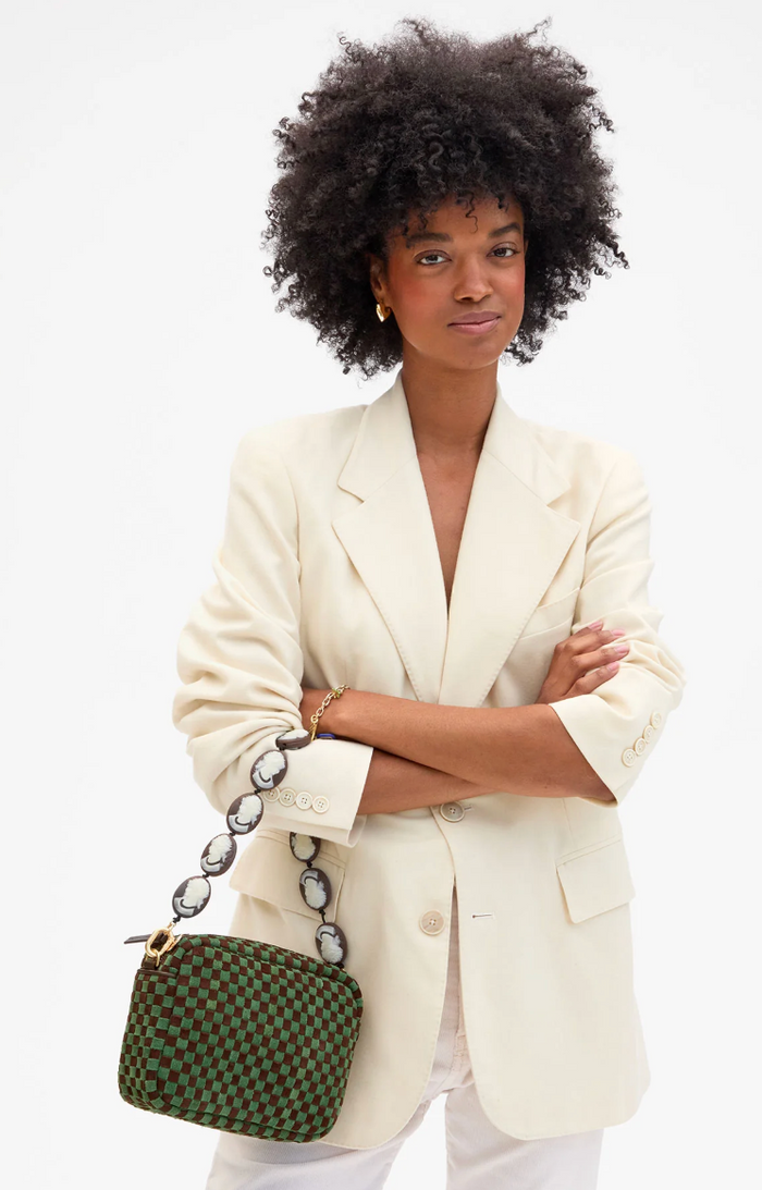 SHORTIE STRAP - CAMEO IN BORWN/CREAM