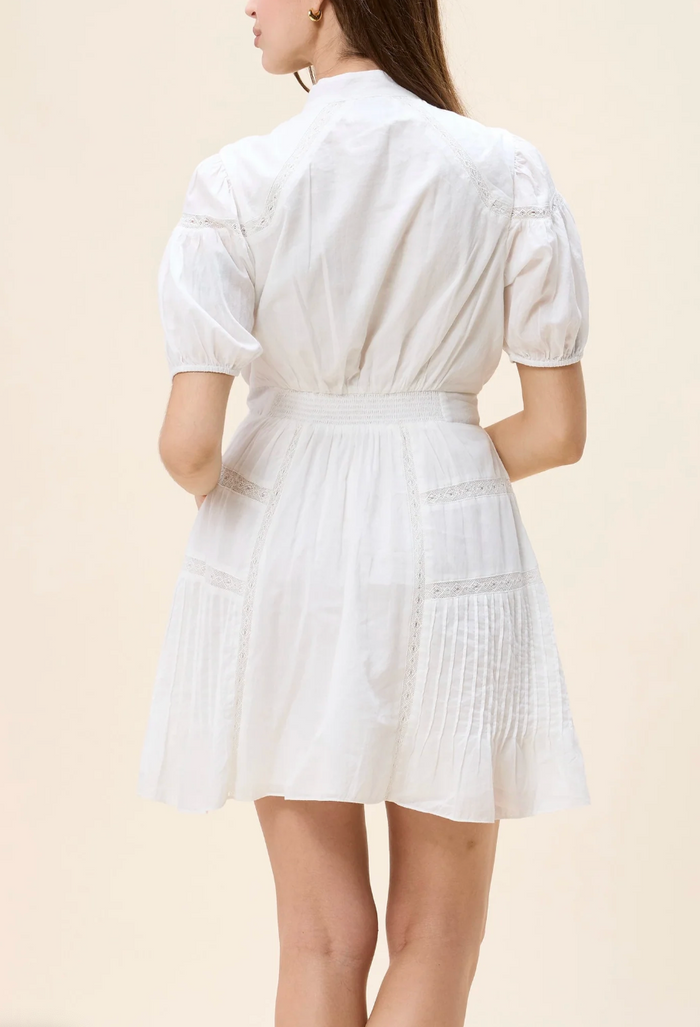 SIGNE MINI DRESS IN IVORY