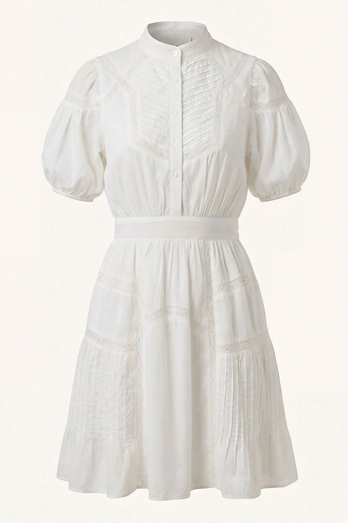 SIGNE MINI DRESS IN IVORY