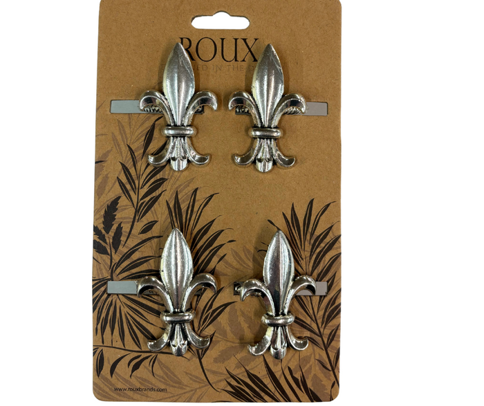 NolaCajun Silver Fleur Napkin Rings Louisiana fleur de lis silver napkin ring set
