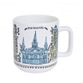 NolaCajun Sketchy New Orleans Coffee Mug Louisiana Illustrated Mug New Orleans Gift