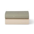 Bassinet 2 Pack Fitted Sheets - Sage Cross