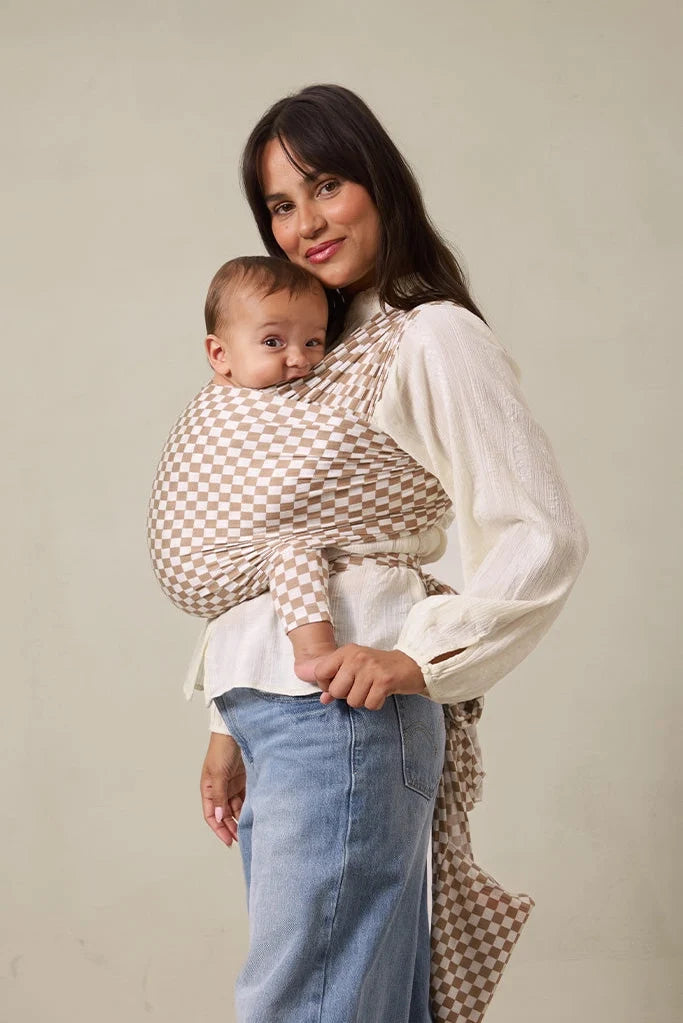 Solly Baby Almondine Chequer Wrap