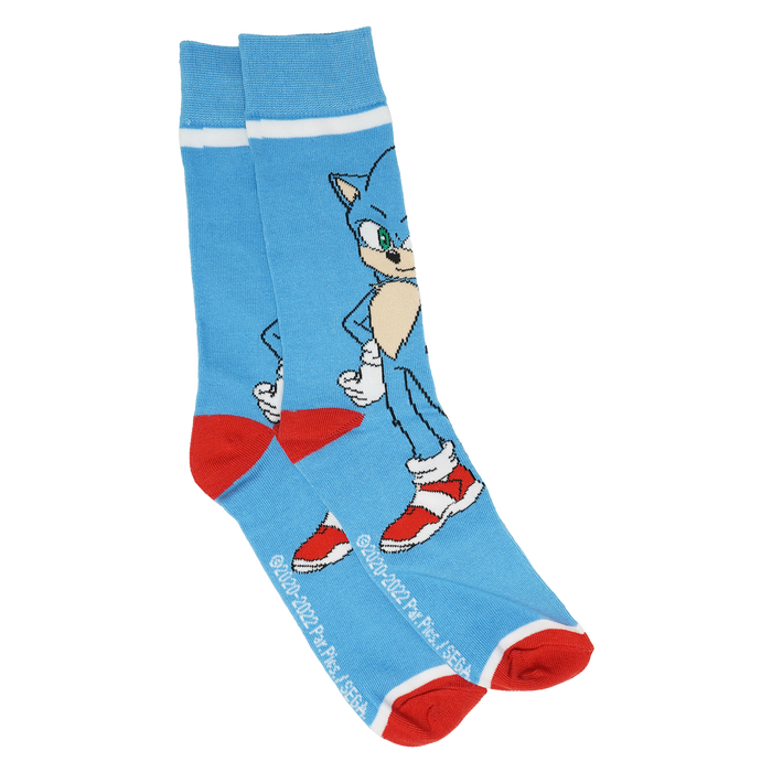 Sonic Blue/Red Socks *LAST CHANCE*