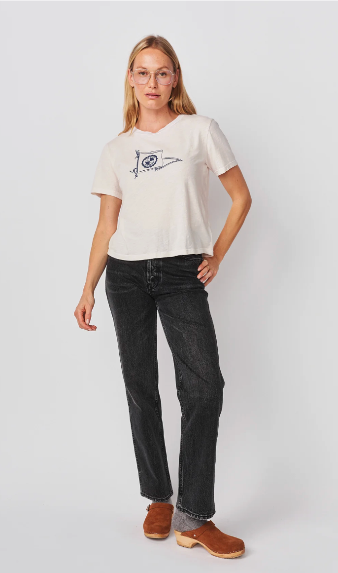 S/S BOXY CREW TEE - FRENCH ACADEMY