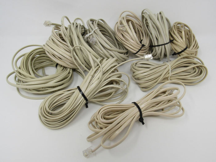 Standard-Lot-of-10-Phone-Cords-Cables-RJ-11-Variety-of-Lengths-858 1