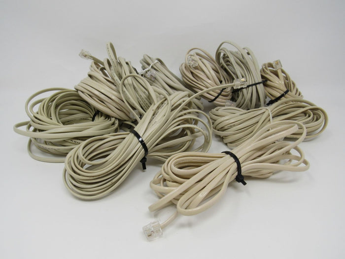 Standard-Lot-of-10-Phone-Cords-Cables-RJ-11-Variety-of-Lengths-858 2