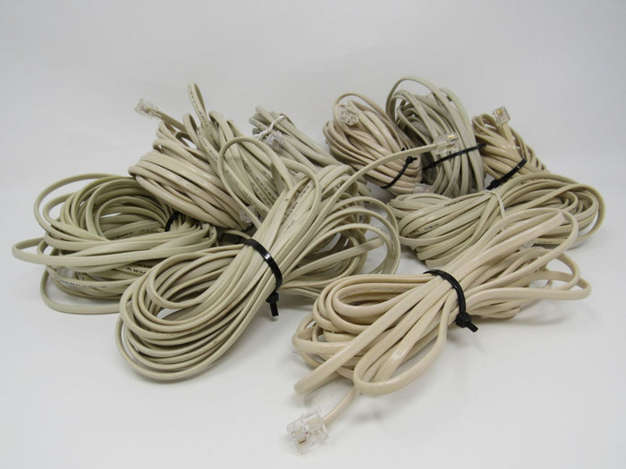 Standard-Lot-of-10-Phone-Cords-Cables-RJ-11-Variety-of-Lengths-858 3