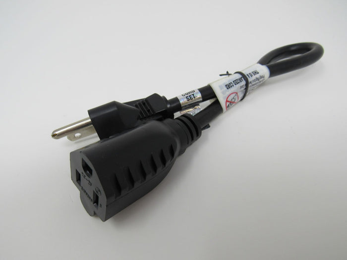 Standard-Power-Cord-1-ft-NEMA-5-15P-NEMA-5-15R-13A-YC-2F-536 1