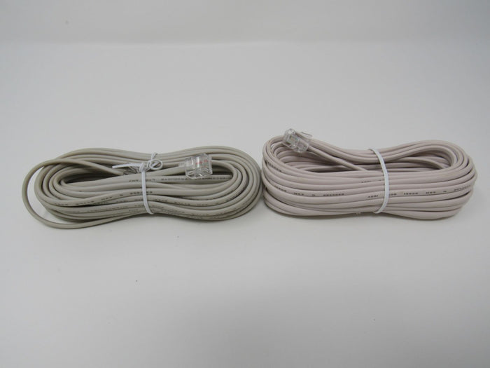 Standard-Set-Of-2-Phone-Cords-Cable-Length-25-ft-RJ-11-432 3