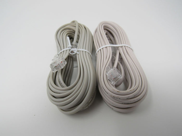 Standard-Set-Of-2-Phone-Cords-Cable-Length-25-ft-RJ-11-432 4