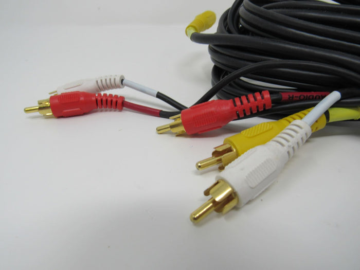 Standard-Video-Audio-Stereo-Connector-Cable-RCA-x3-Length-12-ft-498 7