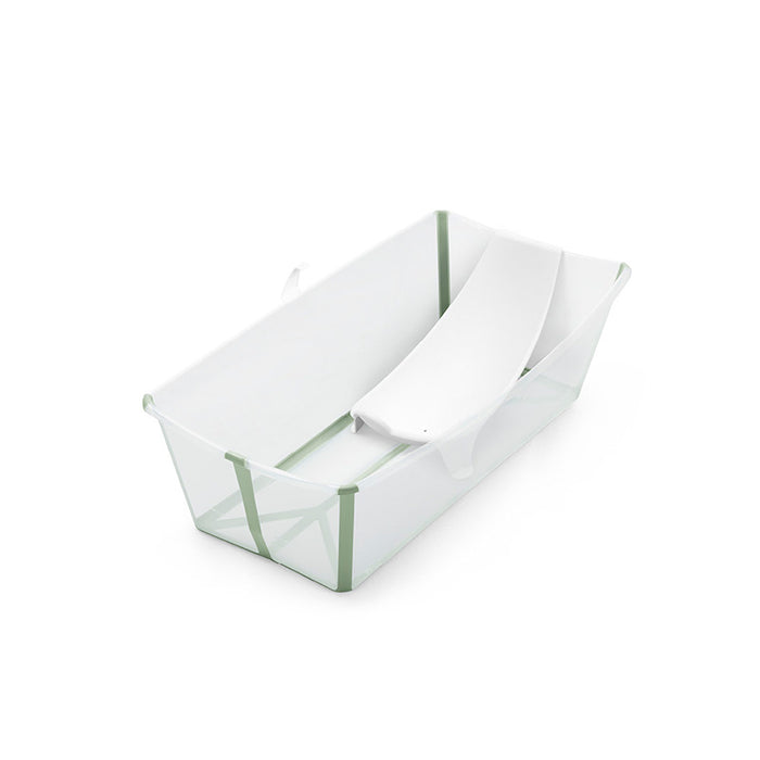 Stokke - Flexi Bath® Bundle Tub with Newborn Support XL (Transparent Green, Gift Box)