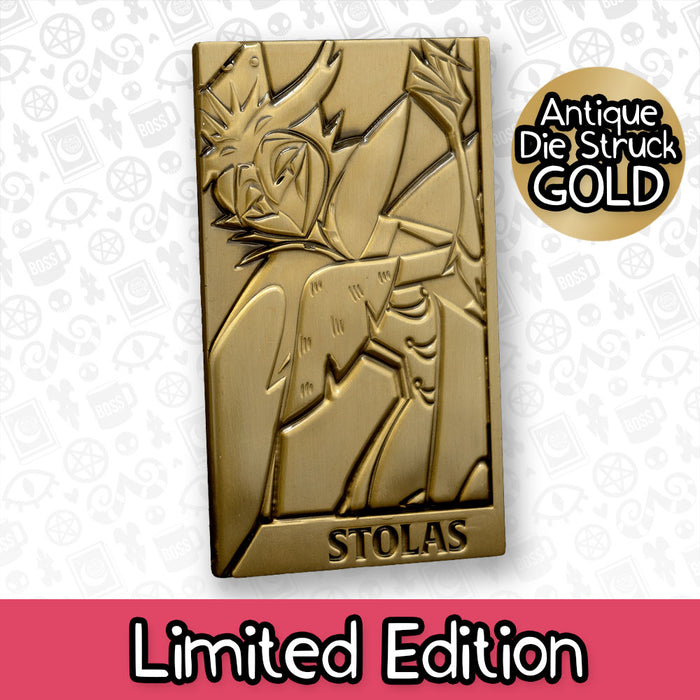 Stolas Gold Plated Metal Collectible Card *CLEARANCE*