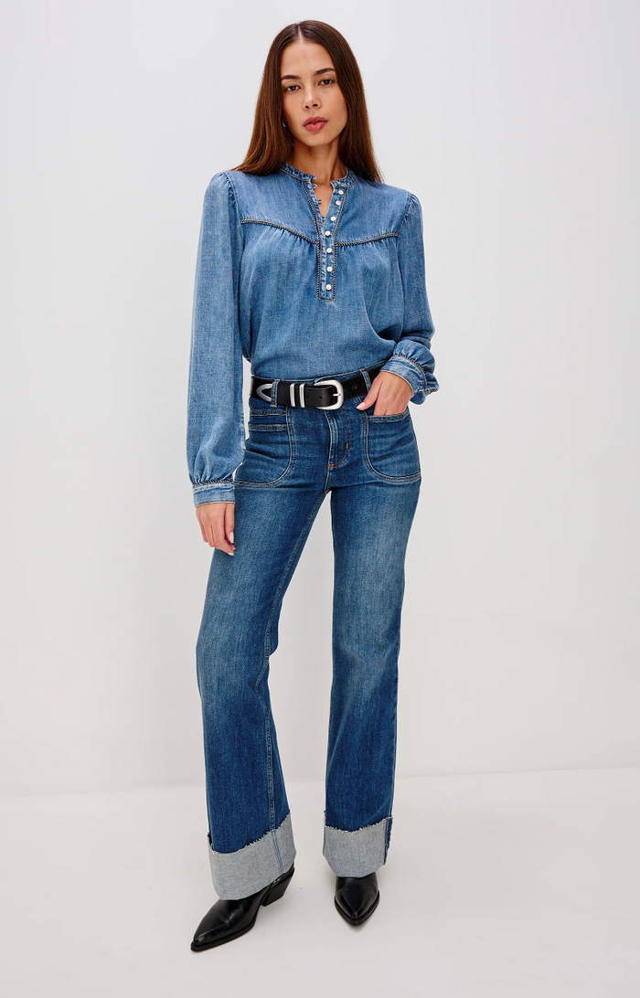 SUNNA TOP IN BLUE STONE