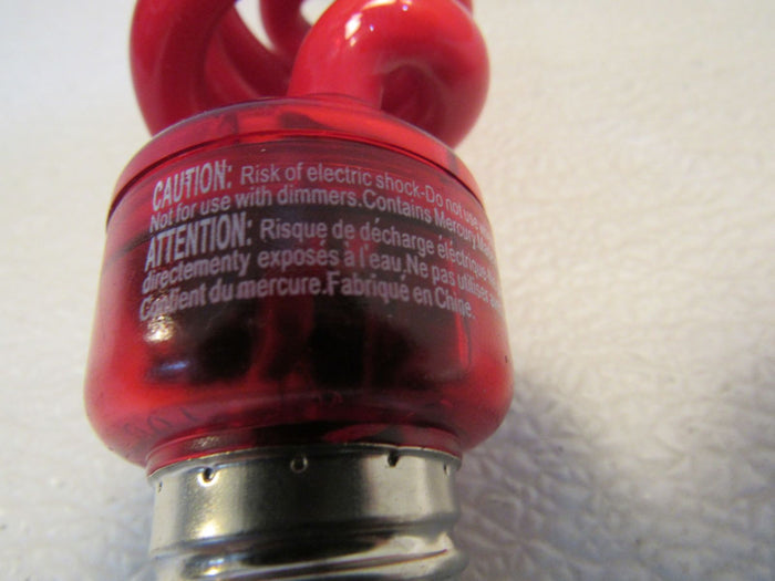 Sylvania-Flourescent-Light-Bulbs-Lot-of-2-E26-Base-Red-13W-120V-60Hz-660 6