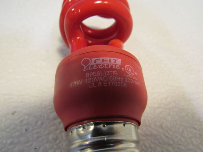Sylvania-Flourescent-Light-Bulbs-Lot-of-2-E26-Base-Red-13W-120V-60Hz-660 7