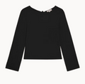 TAVIN TIE BACK TOP IN BLACK