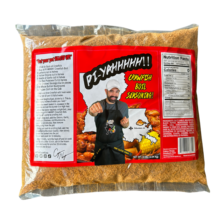 NolaCajun The Cajun Ninja PI-YAHHHHH Crawfish Boil Seasoning Louisiana Cajun Boil