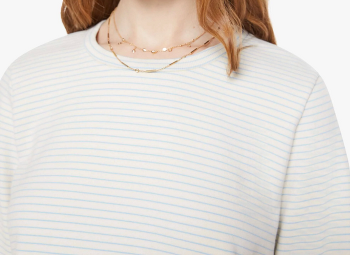 THE LS BOXY GOODIE GOODIE IN WHITE AND BLUE DAY TO NIGHT