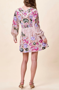 TRUDY MINI DRESS IN SILVA PRINT