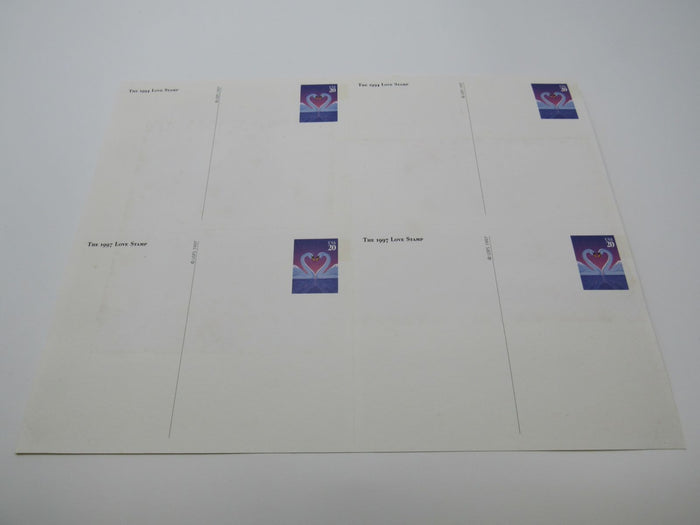USPS-Scott-UX279-20c-Love-Swans-Sheet-of-4-Mint-Never-Postal-Card-780 4