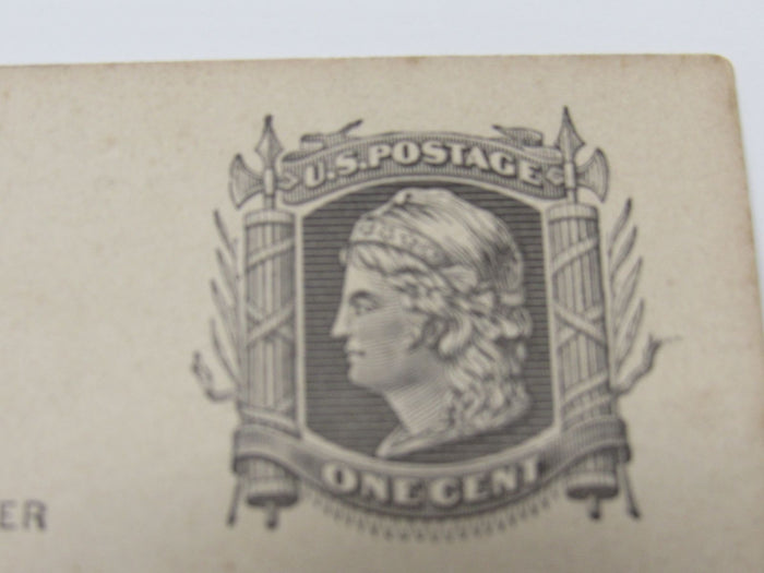 USPS-Scott-UX5-Antique-1c-Black-On-Buff-Unused-Liberty-Head-F-(Fair)-Postal-704 4