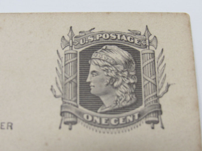 USPS-Scott-UX5-Antique-1c-Black-On-Buff-Unused-Liberty-Head-F-(Fair)-Postal-704 5