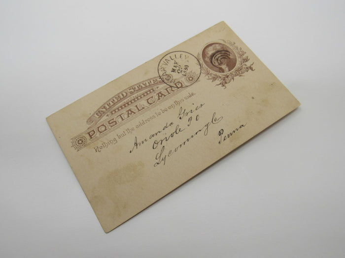 USPS-Scott-UX8-Antique-1c-Brown-On-Buff-Thomas-Jefferson-Used-Postal-Card-708 2