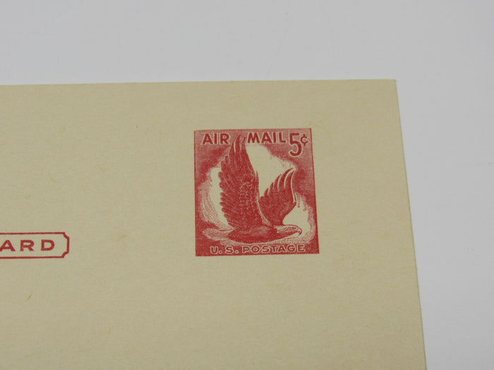 USPS-Scott-UXC2-Vintage-5c-Air-Mail-Carmine-Rose-On-Buff-Eagle-In-Flight-254 4