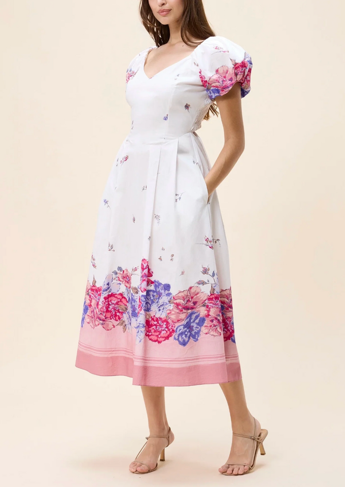 ZAHA ANKLE DRESS IN CAMELLIA