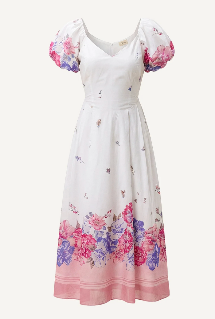 ZAHA ANKLE DRESS IN CAMELLIA